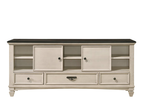 Sawyer Chest Cream Brown Finish Detail