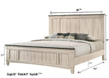 Sawyer Cream/Brown Modern And Classic Wood King Panel Bed - Ella Furniture