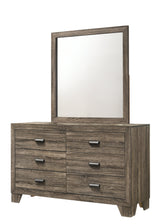 Millie Brown Finish Transitional Modern Wood Grain Twin Panel Bed - Ella Furniture