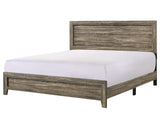 Millie Brown Finish Transitional Modern Wood Grain Twin Panel Bed - Ella Furniture