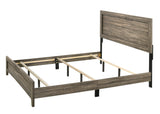 Millie Brown Finish Transitional Modern Wood Grain Twin Panel Bed - Ella Furniture