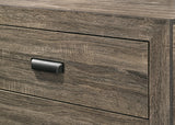 Millie Grey Contemporary Solid Wood And Veneers Fabric Panel Upholstered Full Bed - Ella Furniture