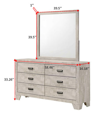 Millie White Dresser with Optional Mirror dresser and mirror by Crownmark | Decor Furniture