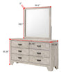 Millie White Dresser with Optional Mirror dresser and mirror by Crownmark | Decor Furniture
