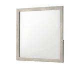 Millie Light Gray Panel Bedroom Set with Bed, Dresser, Mirror, Nightstand & Chest mirror by Crownmark | Decor Furniture
