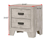 Millie Light Gray Panel Bedroom Set with Bed, Dresser, Mirror, Nightstand & Chest nightstand by Crownmark | Decor Furniture