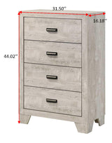 Millie Light Gray Panel Bedroom Set with Bed, Dresser, Mirror, Nightstand & Chest chest by Crownmark | Decor Furniture