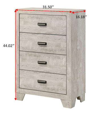 Millie White 4-Drawer Chest chest by Crownmark | Decor Furniture