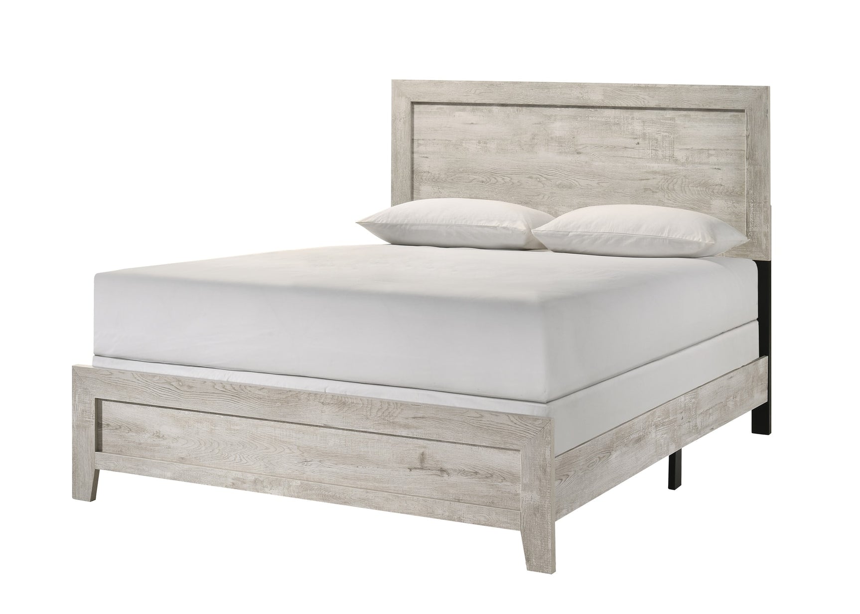 Millie Light Gray Panel Bedroom Set with Bed, Dresser, Mirror, Nightstand & Chest full bed by Crownmark | Decor Furniture