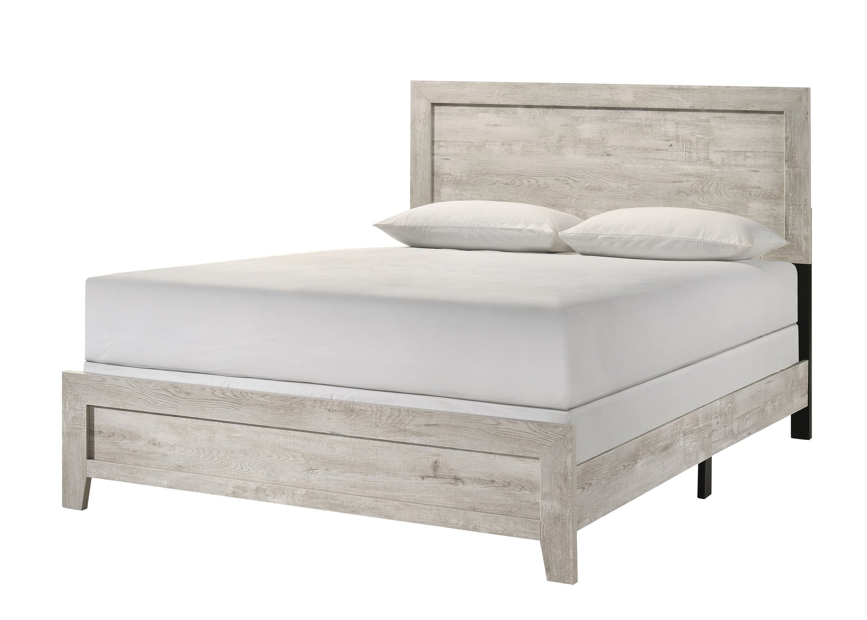 Millie Light Gray Panel Bedroom Set with Bed, Dresser, Mirror, Nightstand & Chest queen bed by Crownmark | Decor Furniture