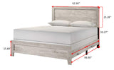 Millie Light Gray Panel Bedroom Set with Bed, Dresser, Mirror, Nightstand & Chest queen bed by Crownmark | Decor Furniture