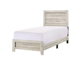 Millie Light Gray Panel Bedroom Set with Bed, Dresser, Mirror, Nightstand & Chest twin bed by Crownmark | Decor Furniture