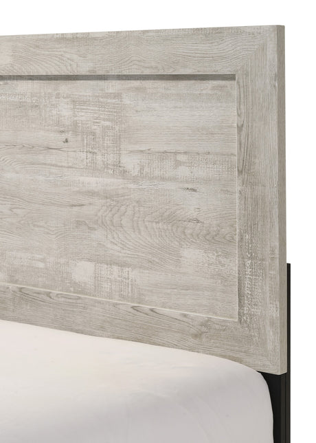 Millie Light Gray Full Panel Bed detail view by Crownmark | Decor Furniture