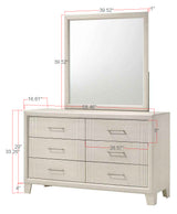Charlie Cream TV Stand storage compartments open