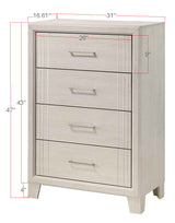 Charlie Cream TV Stand multiple shelves