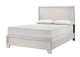 Side view of Charlie Cream King Panel Bedroom Set bed