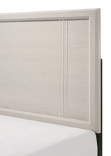Bedroom view of Charlie Cream Panel Bedroom Set with mirror