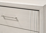 Charlie 5-drawer chest cream finish angled view