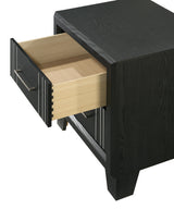 Charlie Charcoal Night Stand drawer detail