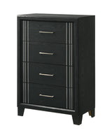 Charlie Charcoal Nightstand in charcoal finish, front angle