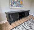 Charlie charcoal TV stand front angle