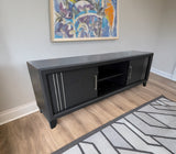 Charlie Charcoal Bed footboard detail