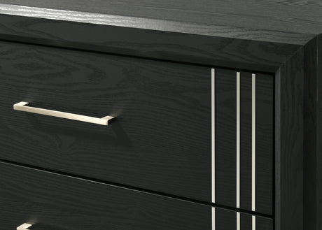 Charlie Charcoal Nightstand with lamp