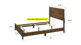 Millie Cherry Brown King Panel Bed angled side view