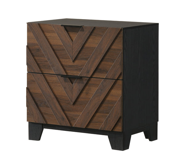 Zane Brown Nightstand with Detailed Construction from Decor Furniture