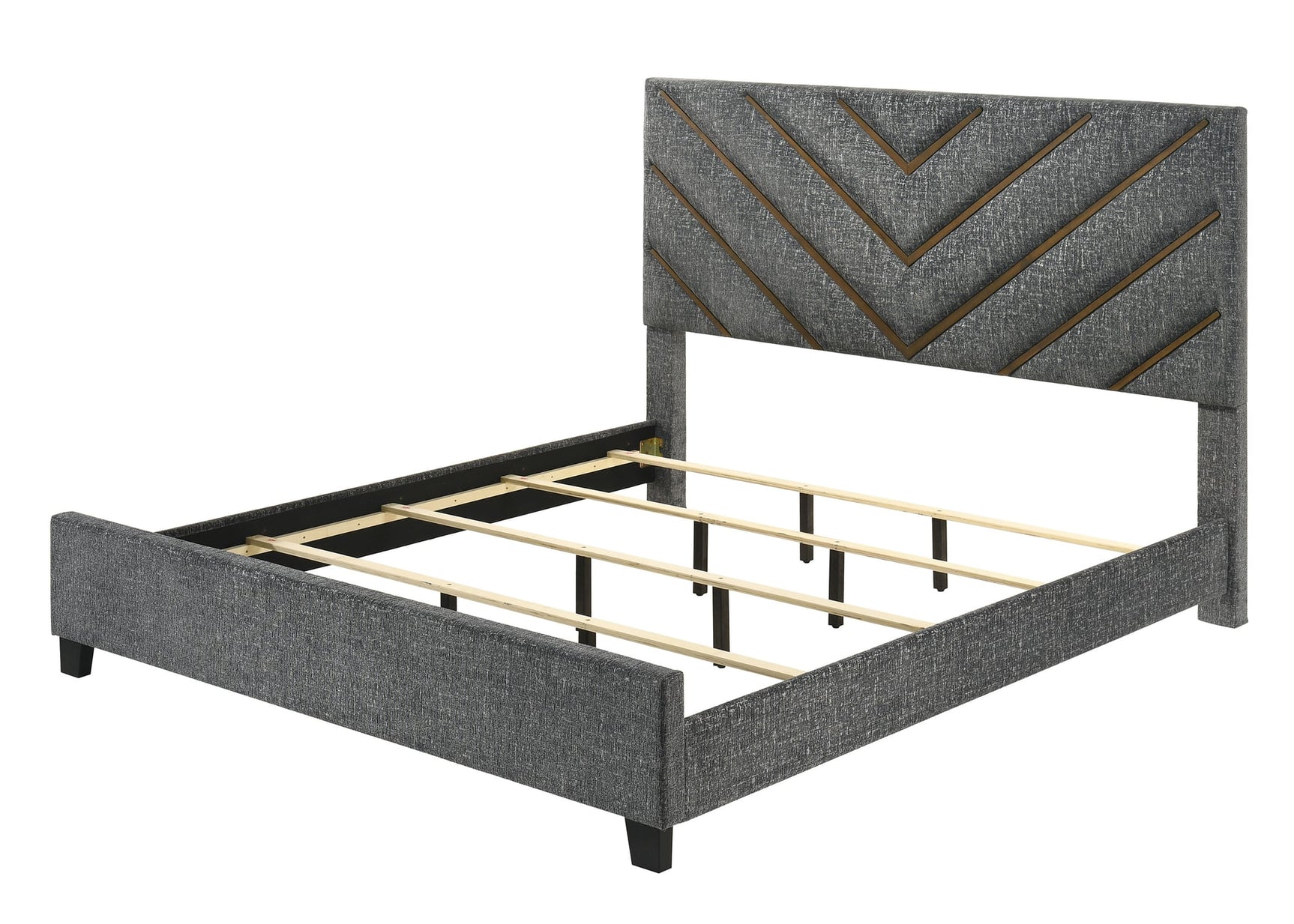 Zane Gray Upholstered Panel Bedroom Set view 3