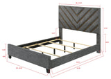 Zane Gray Upholstered Panel Bedroom Set view 7