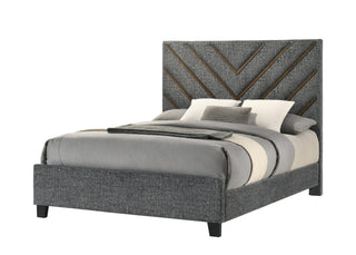 Zane Gray Upholstered Panel Queen Bed from Decor Furniture