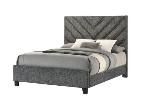 Zane Gray Upholstered Panel Queen Bed from Decor Furniture