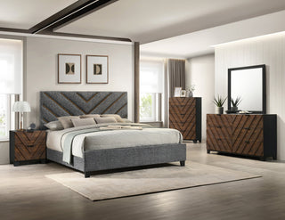 Zane Gray Upholstered Panel Bedroom Set from Decor Furniture