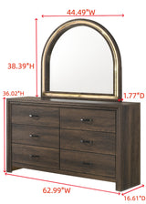 Noreen Brown Gray Upholstered LED Panel Bedroom Set view 8