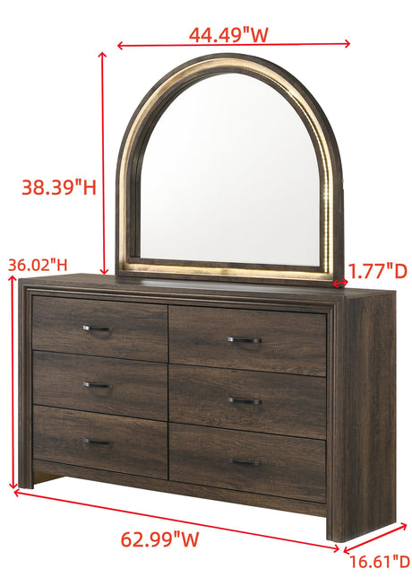 Noreen Brown Dresser and Mirror view 2
