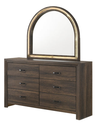 Noreen Brown Dresser and Mirror from Decor Furniture