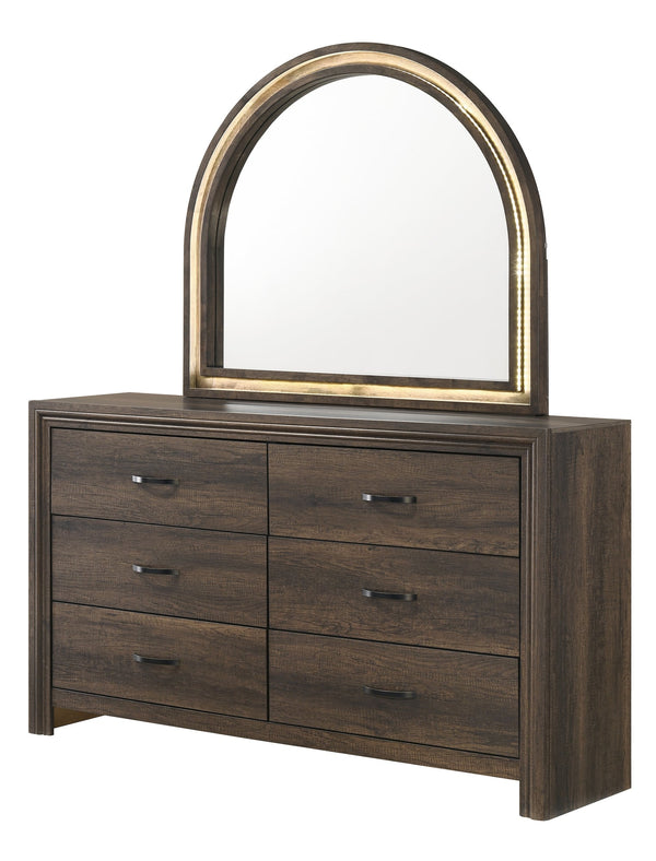 Noreen Brown Dresser and Mirror from Decor Furniture