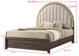 Noreen Brown Gray Upholstered LED Panel Bedroom Set view 5