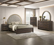 Noreen Brown Gray Upholstered LED Panel Bedroom Set from Decor Furniture