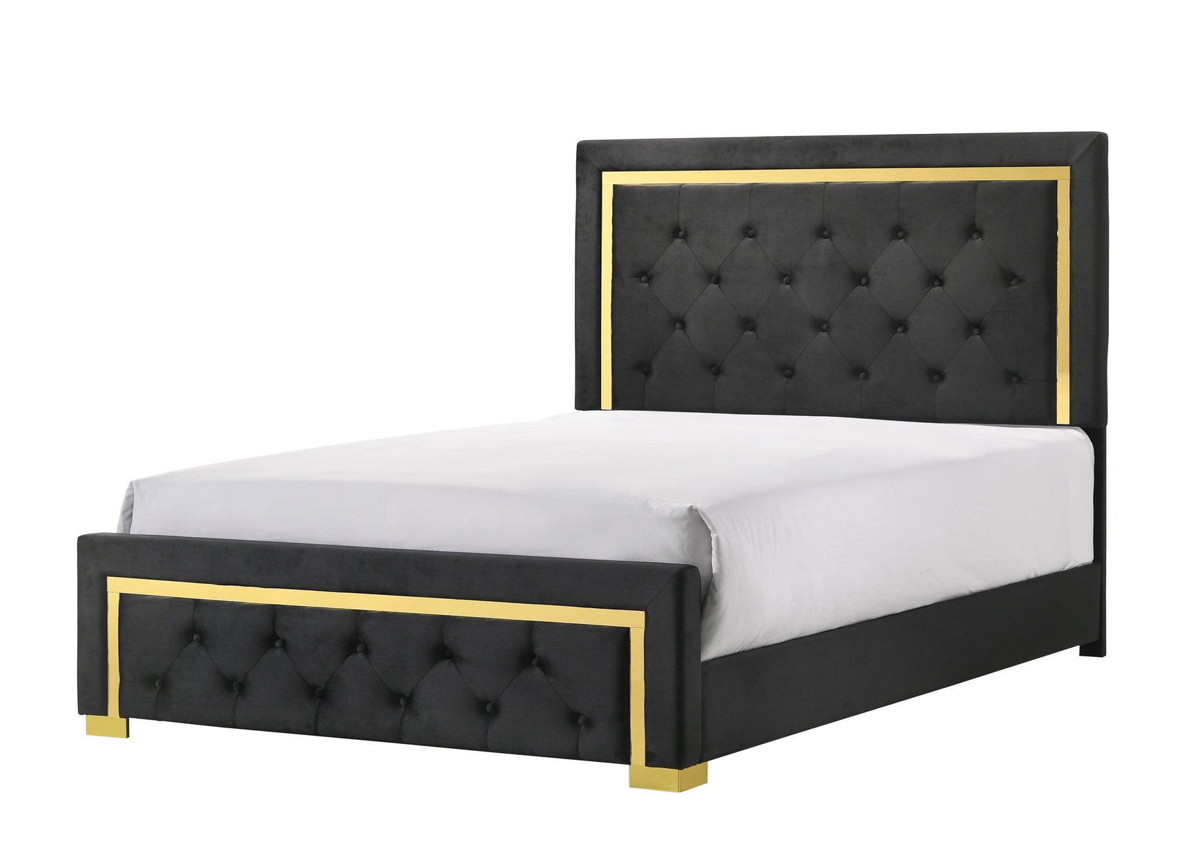 Pepe Queen Headboard black and gold contemporary style