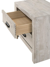 Side view of Valor Cream Rustic Modern Wooden Chest