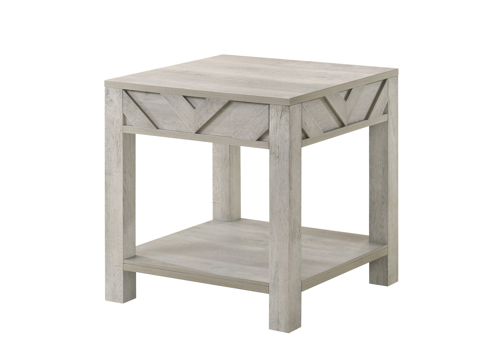Detail of light gray coffee table surface