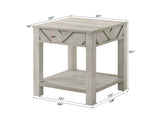 Three tables stacked arrangement