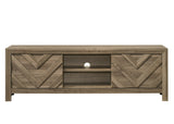 Valor TV Stand angled view with wood grain detail