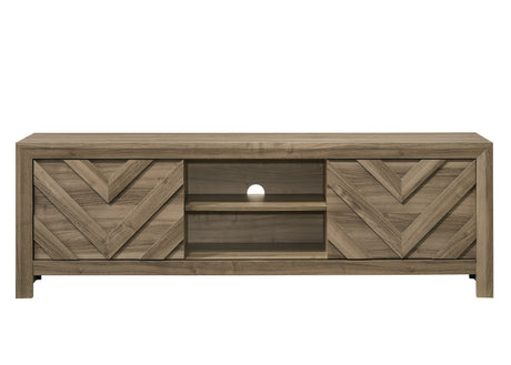 Valor TV Stand angled view with wood grain detail