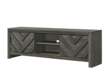 Valor Gray TV Stand angled side view