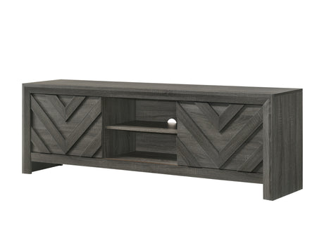 Valor Gray TV Stand angled side view