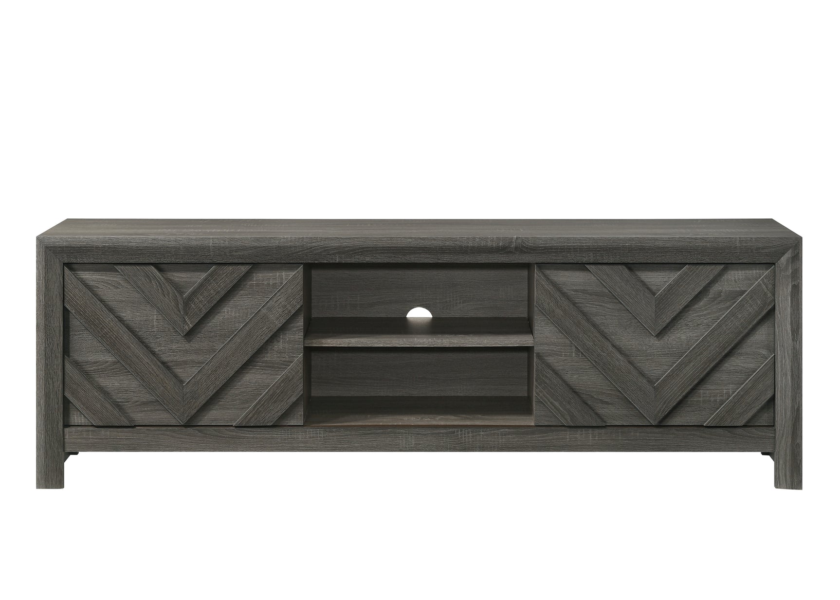 Valor Gray TV Stand side profile