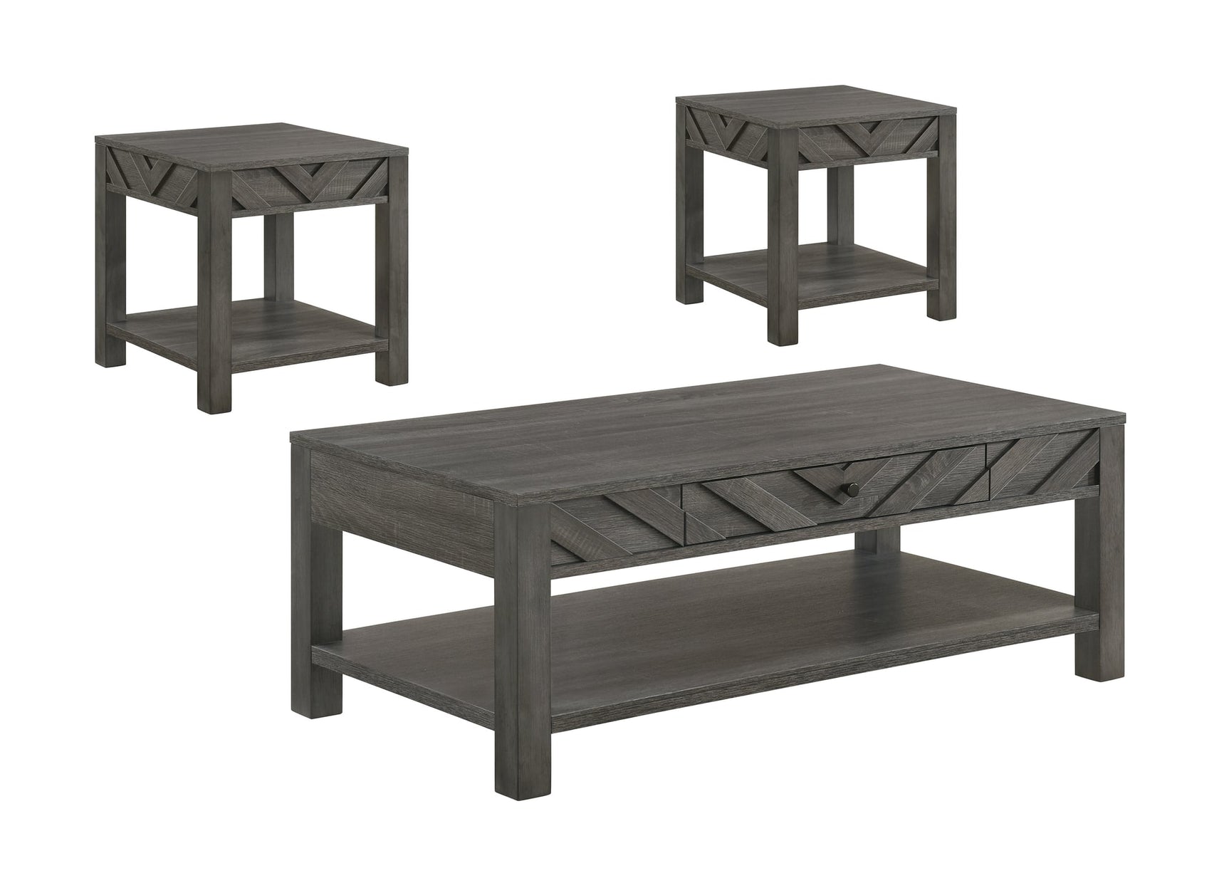Valor 3-Piece Coffee Table Set in Grey view 2
